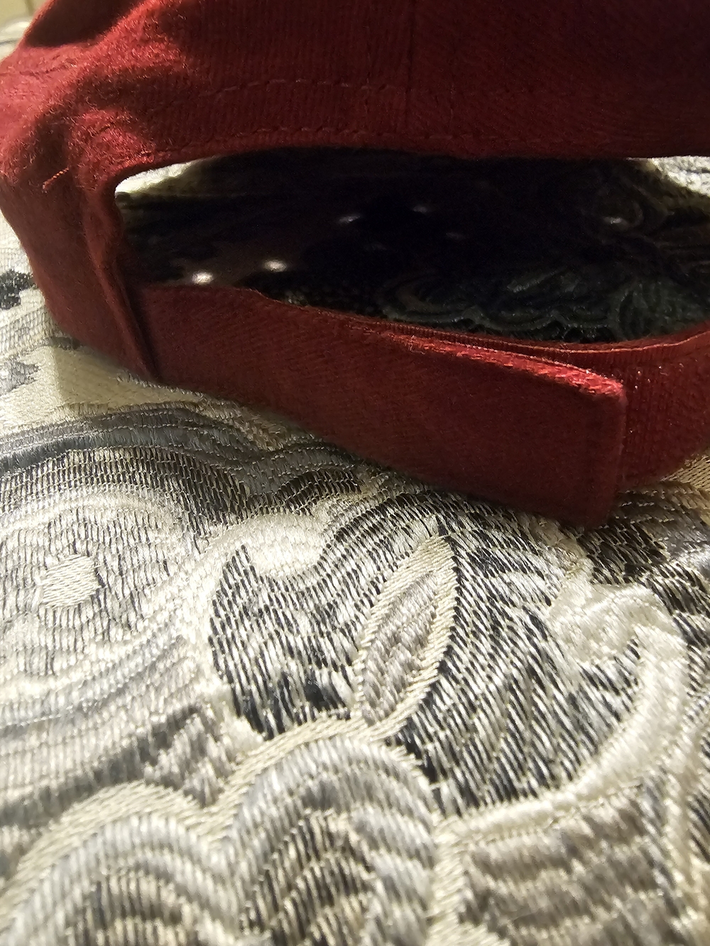 OTTO Maroon Embroidered Script Baseball Cap - Picture 5 of 7